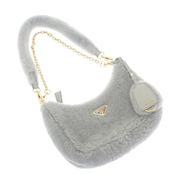 Prada Re-edition Shearling Mini 1 Bc204 2 EC9 F0591 Shoulder Bag 3-Way Bag Fur - Picture 2 of 10